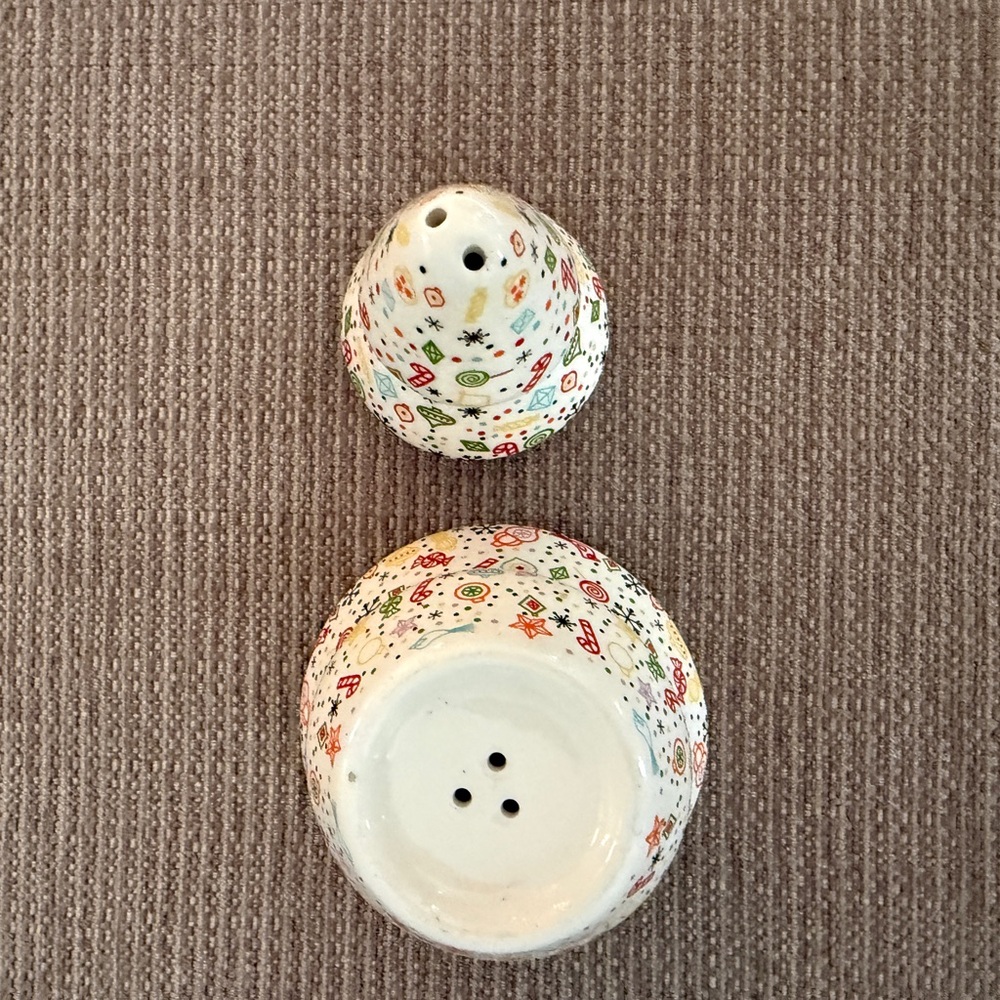 Festive Ceramic Salt and Pepper Shaker Set